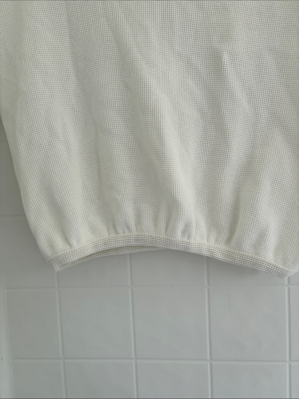 Women's Cream Knit Short-Sleeve Boxy Pullover - Picture 5 of 6